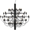 Image de FLOS lampe à suspension 2097/50 (Noir avec ampoules givré - Acier)