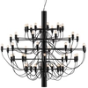 Image de FLOS lampe à suspension 2097/50 (Noir avec ampoules claires - Acier)