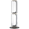 Image de FLOS lampadaire NOCTAMBULE (2 High Cylinders - Verre soufflé / Aluminium moulé sous pression noir)