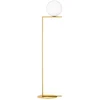 Image de FLOS lampadaire IC F2 (Laiton brossé - Verre soufflé et métal)