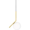 Image de FLOS lampe à suspension IC S1 (Laiton brossé - Verre soufflé et métal)