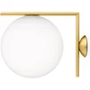 Image de FLOS lampe murale ou au plafond IC C/W2 (Laiton brossé - Verre soufflé et métal)