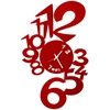 Image de ARTI E MESTIERI horloge murale LUPIN (Rouge - Métal verni)