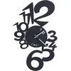 Image de Horloge Murale Lupin Design Moderne Noir Fabriqu ©e En Italie, Acier, D. 50 Cm, Style Minimal Pour Salon, Cuisine, Bureau