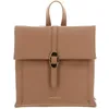 Image de COCCINELLE Sac à dos de loisirs brun clair en cuir pour femme - Dorian Backpack Grained Leather Skin 302981