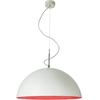 Image de IN-ES.ARTDESIGN lampe à suspension MEZZA LUNA 1 (Blanc / rouge - Laprene, acier et Nebulite)
