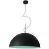 Image de IN-ES.ARTDESIGN lampe à suspension MEZZA LUNA 1 (Noir / Turquoise - Laprene, acier et Nebulite)