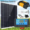 Image de Kit Panneau Solaire Monocristallin avec Contrôleur de Charge Étanche 100A et Convertisseur 12V 110V 6000W pour Camping et Jardin
