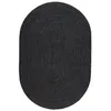 Image de NOVATREND - Tapis rond ou oval style jute intérieur extérieur JUTY - Gris anthracite - 120x120 cm