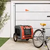 Image de CLARENCE® Remorque de vélo/Chariot de transport - pour animaux de compagnie - orange et gris LL163