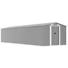 Image de Abri de jardin en acier galvanisé - vidaXL - 257x990x181 cm - Gris - Doubles portes coulissantes - Ventilation optimale