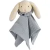 Image de Walking Mum Doudou plat lapin en gaze de coton Gris - TU