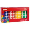 Image de Autocollants Apli Gomets Rouge Bleu Vert Jaune Rouleau Cercles
