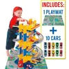Image de Garage 6 étages MOLTO - Modèle Molto - 10 voitures - Tapis de jeu - Bleu/Jaune - Enfant - Mixte