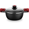 Image de Bra Premiere A410320 Marmite 3 L Noir, Rouge Aluminium
