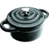 Image de Cocotte Ibili Mini Cocotte 0.3l Noire, Cuisson Au Four, Retentissement De Chaleur