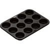 Image de Plaque à muffins - IBILI - 12 cavités - 35 x 27 x 3 cm - noir