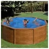 Image de Piscine - GRE - Décoration bois ronde en kit - 350 x 120 cm - Acier - Hors-sol