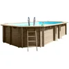 Image de Piscine Bois Safran 2 6,20 X 3,95 X 1,36 M - Gré