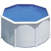 Image de GRE - Kit Piscine hors sol acier ronde blanche Ø260 x 122 cm (Livrée avec filtre à sable et échelle)
