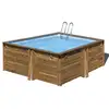 Image de Piscine bois carra 3 3,05 x 3,05 x 1,19 m - gré