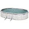 Image de GRE - Piscine ovale acier 527m x 327m x H: 122m - Imitation bois Nordique Filtration à sable Renfort apparents