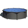 Image de Piscine acier gris anthracite juni ronde 4,80 x 1,32 m - gré KITPR458GY