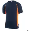 Image de M Bleu / Orange-Très léger et respirant idéal pour le travail et d&apos autres activités.T-shirt à manches courtes en tissu