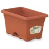 Image de PLASTIKEN Jardinière rectangulaire Ø 50 X 20 cm avec plateau - Terracotta