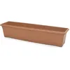 Image de PLASTIKEN Jardinière rectangulaire Ø 80 X 20 cm avec plateau - Terracotta