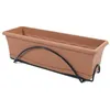 Image de Plastiken Jardiniere 60x20cm Avec Plateau Et Support Balcon - Anthracite