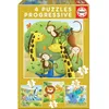 Image de Educa Puzzle Progressif Animaux Sauvages (12-16-20-25 Pcs)