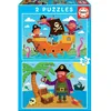 Image de Puzzle Pirates 2X20 pcs - EDUCA - Thème Humains - Enfant 3 ans - 40 pièces