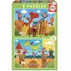 Image de 2 Puzzles 48 Pieces Chevaliers Et Dragons