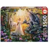 Image de Educa Puzzle 1500 Dragon, Princesse Et Licorne