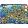 Image de Puzzle - EDUCA - La Folle Carte dEurope - 500 pièces - Thème Voyage et cartes