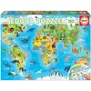 Image de Educa - Puzzle 150 Mappemonde Animales
