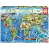 Image de Educa - Puzzle - 150 Mappemonde Dinosaures