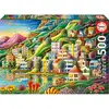 Image de Puzzle - Le Port Caché Coloré - 500 Pièces - Dès 11 Ans - 48x34cm - Educa