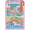 Image de Puzzle - Educa - Licornes Magiques - 2 X 48 Pieces - Theme Fantastique - Pour Enfants - 4 Ans Et Plus