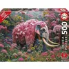 Image de Puzzle - EDUCA - Éléphant Fleuri - 500 pièces - Thème Animaux - Pour enfants à partir de 10 ans