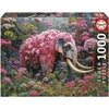 Image de Puzzle - Educa - Éléphant Fleuri - 1000 Pieces - 48x68 Cm - Pour Adultes - Animaux