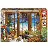 Image de Puzzle - Educa - Fenetre De L'observateur D'oiseaux - 1500 Pieces - 85 X 60 Cm - Pour Adultes