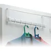Image de Patère pour porte avec 6 crochets - blanc