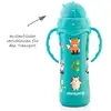 Image de Bouteille Isotherme Miniland Thermokid 240 Ml En Acier Inox Avec Paille Aqua 2-4 Ans
