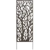 Image de Panneau Métal Avec Motifs Décoratifs/arbres - 0,60 X 1,50 M - Brun Vieilli