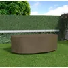 Image de Housse De Protection En Polyester Pour Table Ovale - 230 X 130 X 70 Cm - 90m/g2