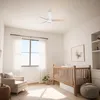 Image de HYBRID MINI Ventilateur de Plafond Blanc/Pin avec Lumière Ø90 cm