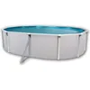 Image de Kit Piscine hors sol acier TOI - Magnum Compact - 550 x 366 x 132 cm - Ovale (Kit complet Piscine Filtre Skimmer et échelle)