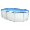 Image de Kit Piscine hors sol ovale TOI - 550x366x132 cm Ibiza - Filtre à sable 6m3-h et skimmer -Liner bleu - Échelle de sécurité - Tapis